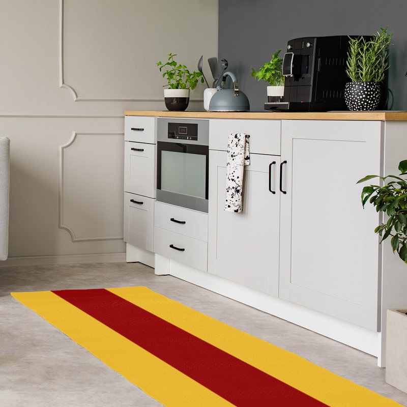 Tapis de zone rouge/jaune, Tapis de couloir 2 pi 6 po x 8 pi