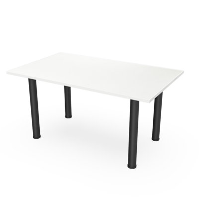 Table de réunion rectangulaire avec pieds de poteau