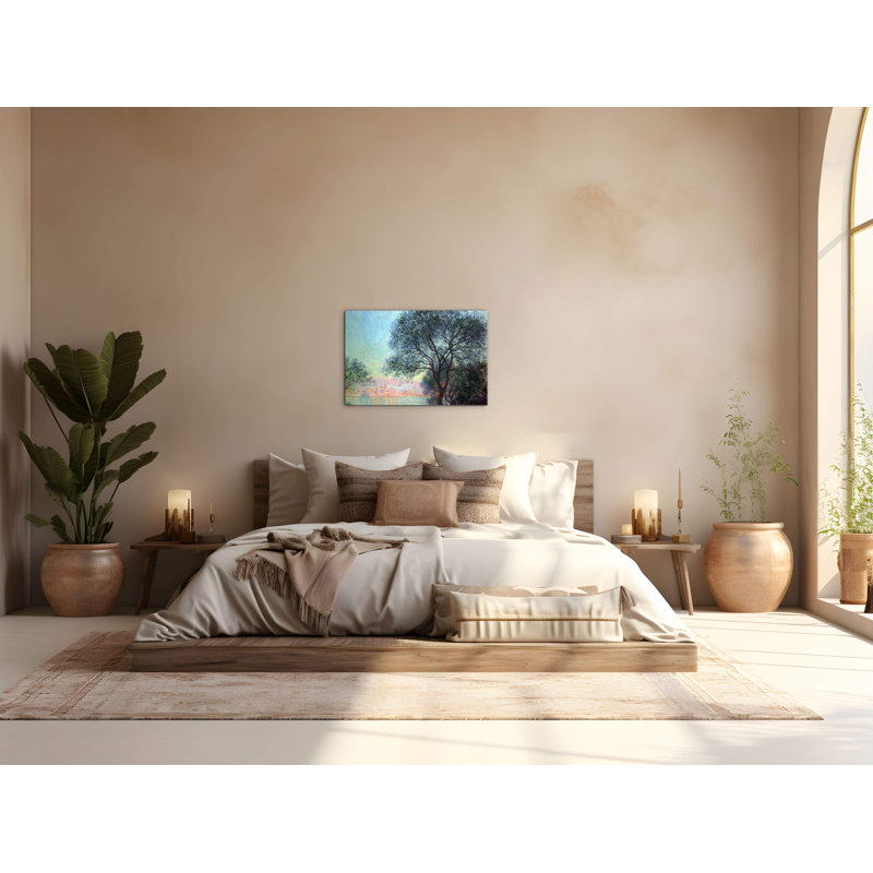 Antibes seen from La Salis by Monet Claude 53×80 cm MetalArt Materic Aluminum Satin Effect, Frameless Panel, Lightweight Ready to Hang