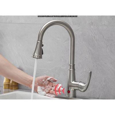 Uptap Pull Down Touchless Kitchen Faucet