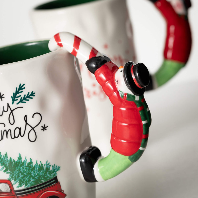 Multicolore 6,25 "Merry Christmas Mugs