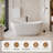 Crescent Casainc Freestanding Soaking Solid Surface Resin Stone Bathtub