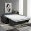 Canapé-lit en cuir grainé italien de 85 po avec matelas en mousse viscoélastique Capozzi-773428904