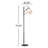 Delores 70.25'' Black Task Floor Lamp
