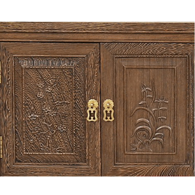 Crédence de rangement en bois massif chinois classique l 85,82 po