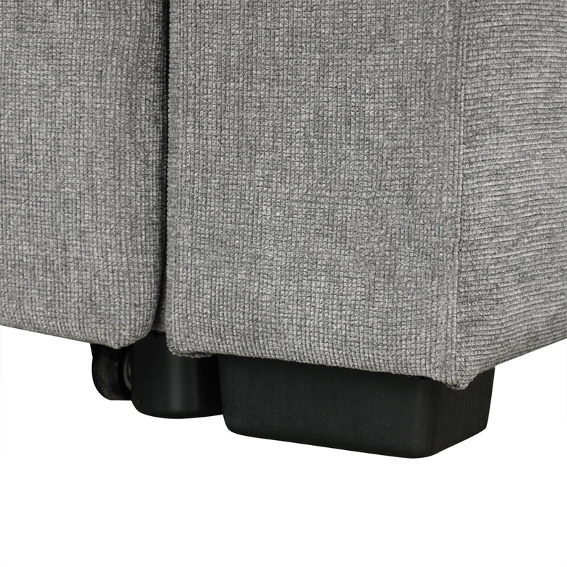Canapé-lit modulaire convertible Contemporary, H 35,02 po x l 108,72 po x P 84,32 po , Gris