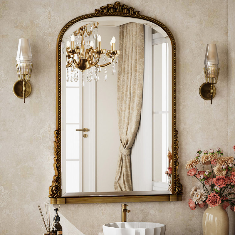 Miroir mural Baroque, Doré, 32 po x 24 po
