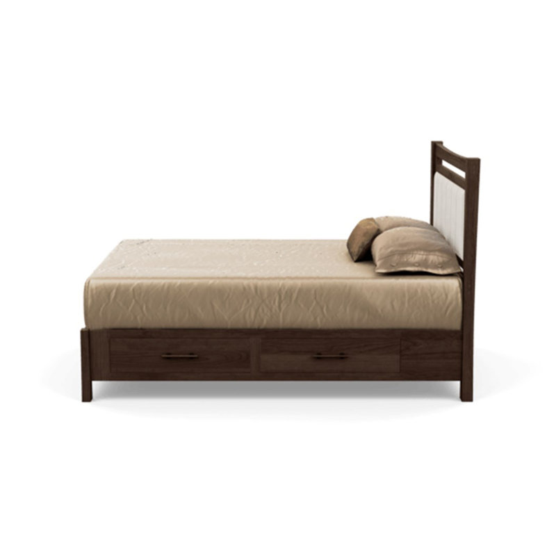 Monterey Upholstered Bed, King, Onyx, Smoke Cherry