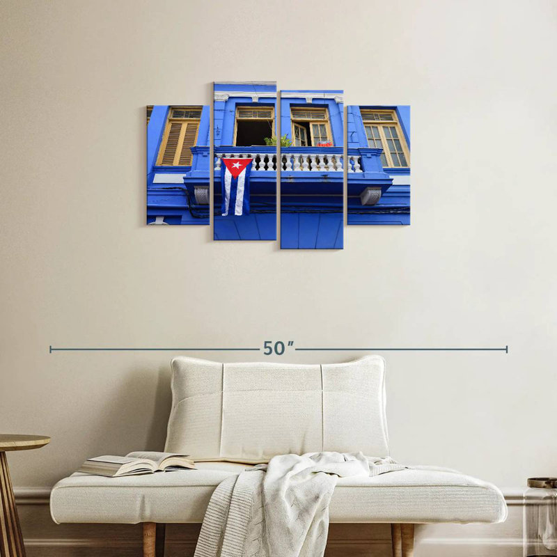 Lilie Cuba Flag On Terrace, 22" H x 36" W