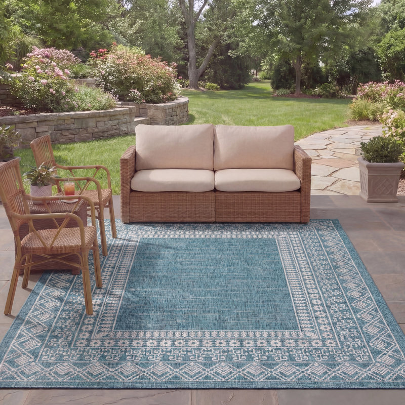 Bexton Performance Oriental Indoor/Outdoor Area Rug, Rectangle 8' x 11'
