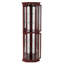 Vitrine d'angle avec lumières, tablettes réglables en verre trempé, dos en miroir, vitrine, cerisier (ampoule E26 non incluse)-639601878-639601866