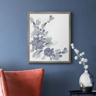 Periwinkle Patch III, toile encadrée de qualité supérieure - prête à être accrochée