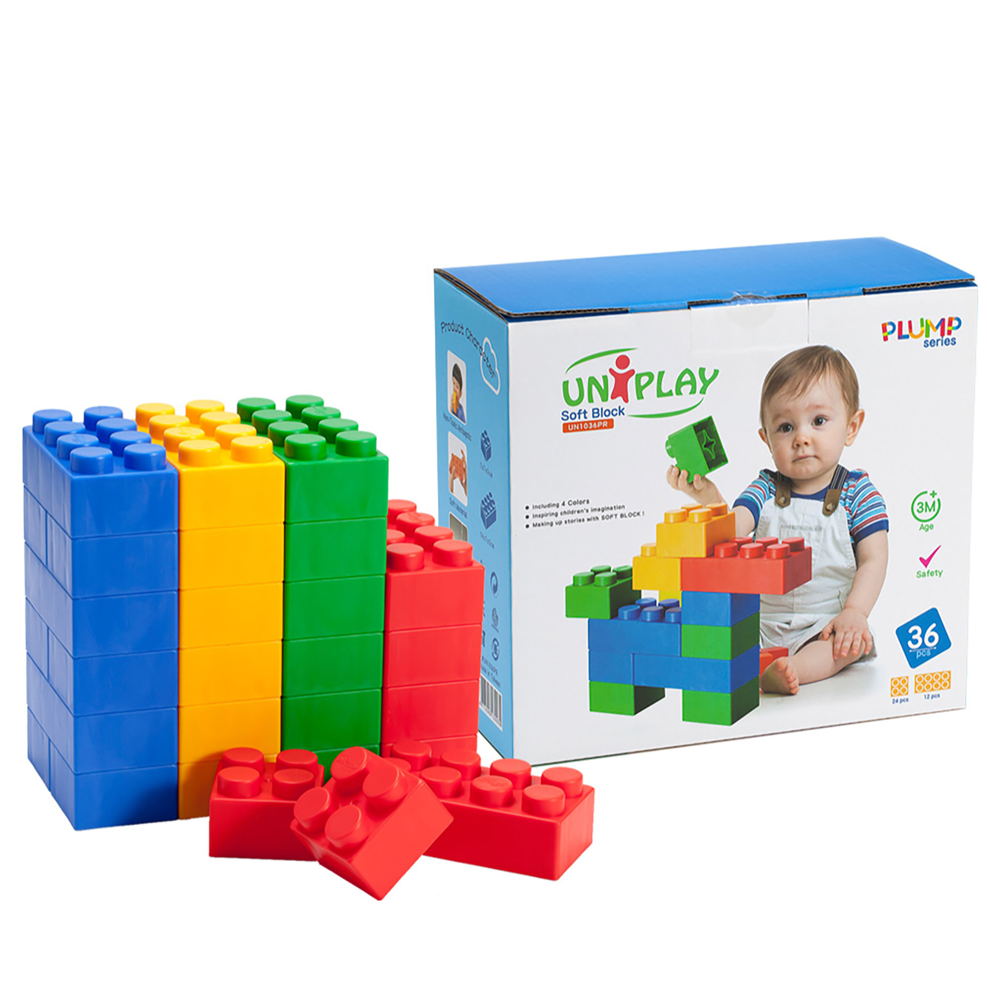 UNiPLAY Jumbo Soft Building Blocks Wayfair