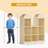 8 Cubby Kids Bookshelf with Castle Shape Kids Reading Nook wToy Storage Organizer Multiful Storage Display Case for Playroom Childrens Room Nursery
