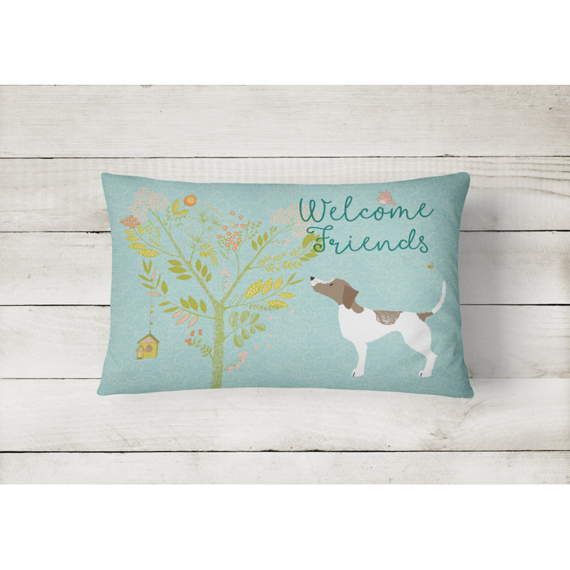  Welcome Friends Pointer Indoor/Outdoor Throw Pillow