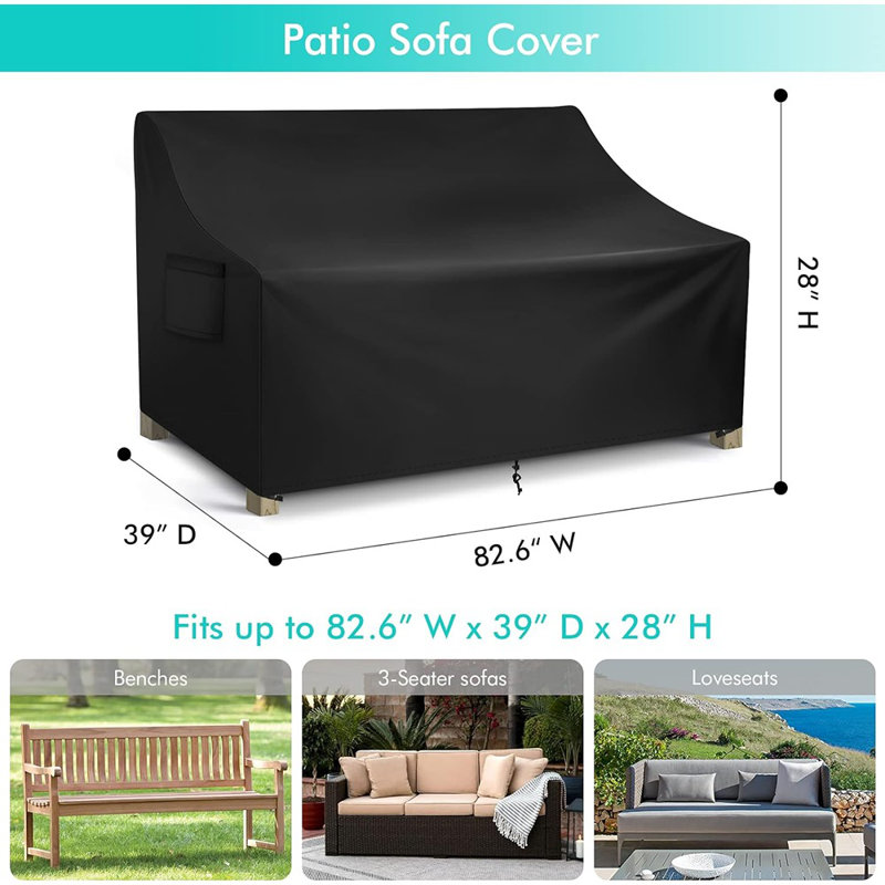 Housse pour canapé d'extérieur imperméable 3 places