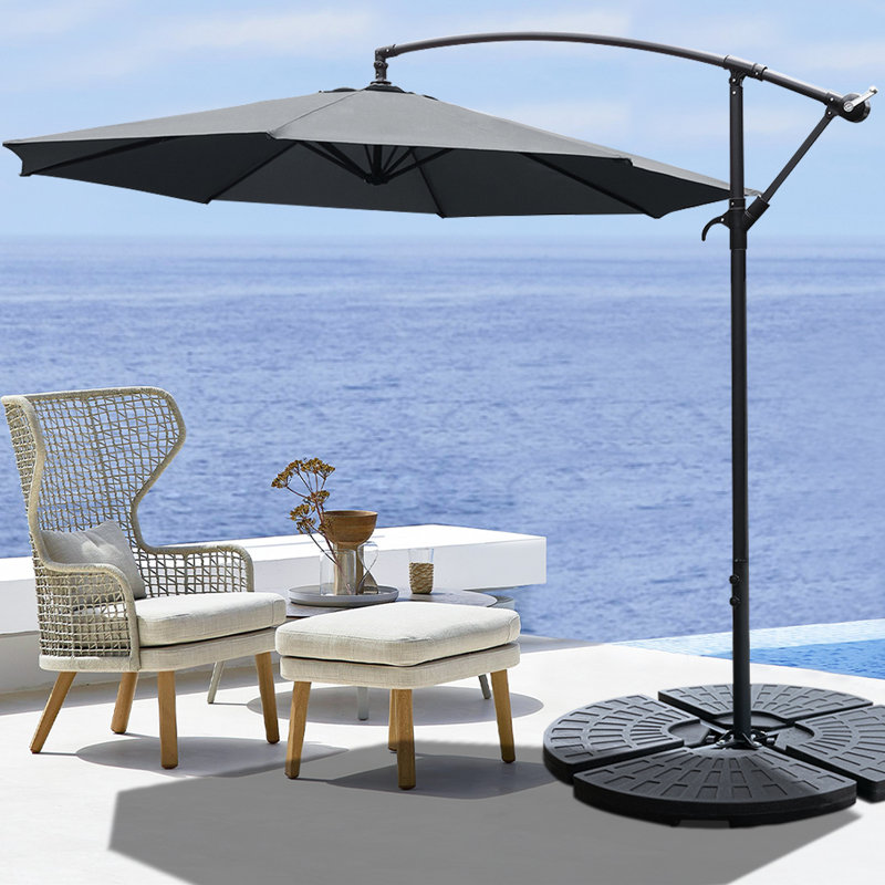 Lilian 300cm Cantilever Parasol, Dark Grey