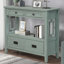 Console Tevrat Vintage | 4 tiroirs et tablette ouverte | Bois de pin massif et panneau de fibres à densité moyenne | Style classique avec rangement spacieux | Table de salon / canapé d'entrée-567610195-567610194
