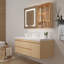 Light luxury Log style vanitie bathroom cabinet
