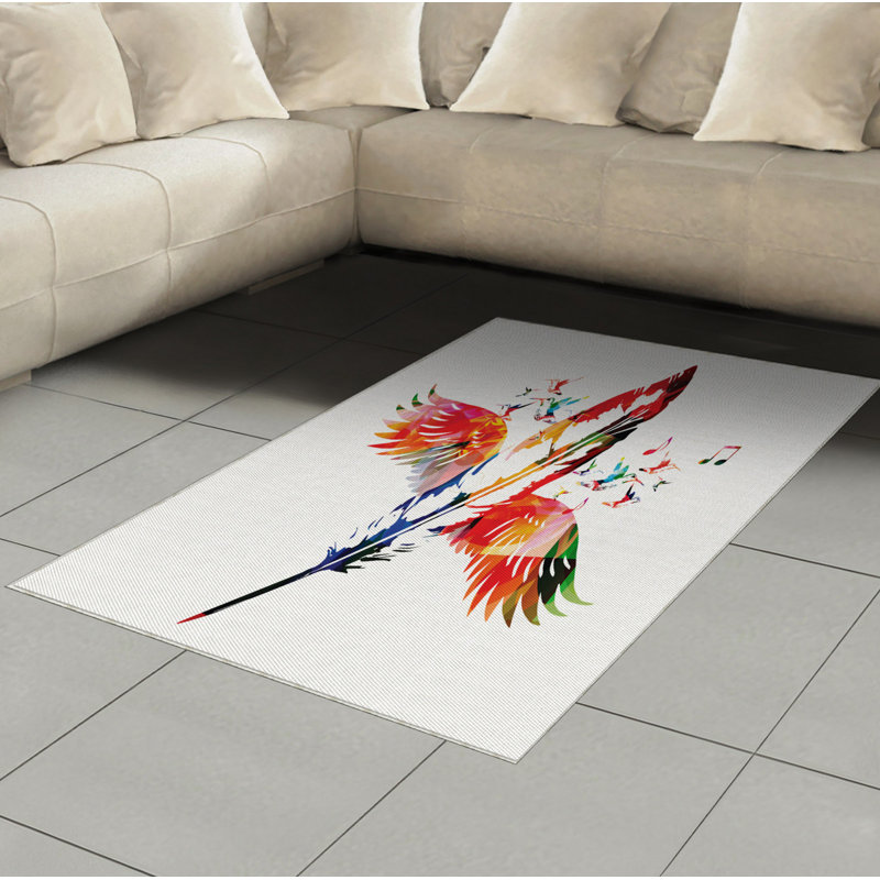 Tapis décoratif en fibre de polyester à haute densité, Rectangle— 4 pi x 5 pi 8 po