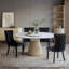 Chaise d'appoint rembourrée capitonnée en velours de cuisine moderne-995503667-995503660