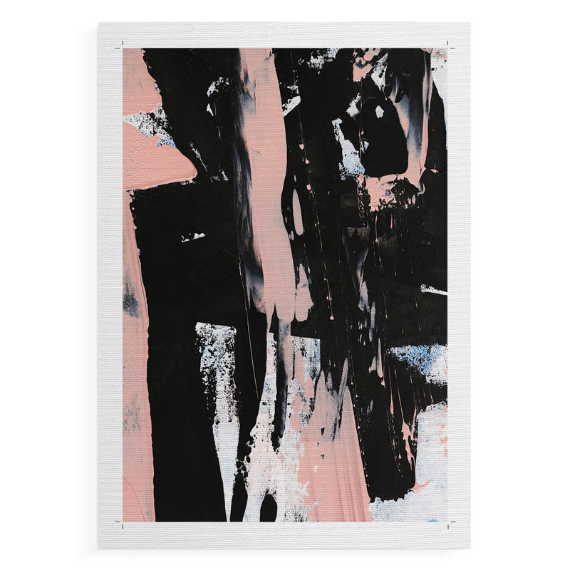 Black & Blush I - Impression sur toile seulement - NON-CADRE, H 60 po x l 40 po