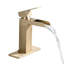 Waterfall Bathroom Faucet Single Handle Bathroom Sink Faucets 1 Or 3 Hole Solid Vanity Faucet With Deck Plate & Overflow Pop Up Drain-118546156