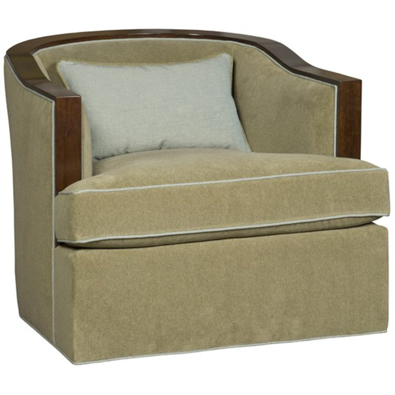 Burlingame Swivel Barrel Chair, Nadia Linen, Dove Gray