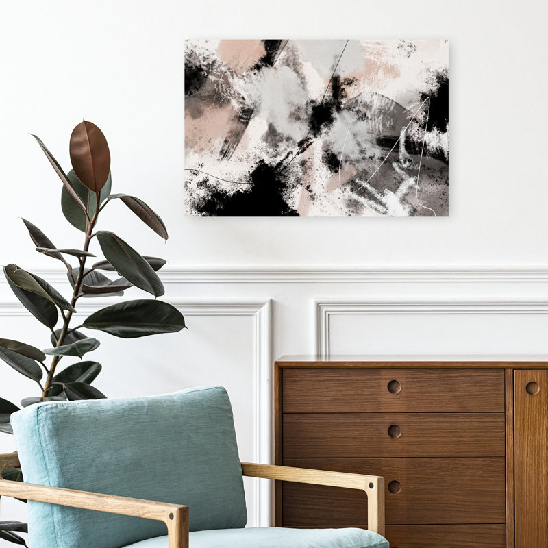 «Dynamic Abstract Brushstrokes», impression murale audacieuse et abstraite, H 16 po x l 24 po