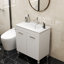 Ensemble de meuble-lavabo spacieux en céramique