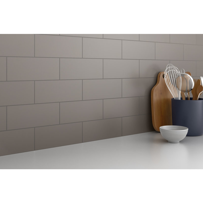 Catch Taupe 4 in. x 10 in. Matte Ceramic Wall Tile (10.8 sq. ft./Case), Taupe
