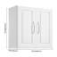 Armoire murale pour salle de lavage, armoire murale à 2 niveaux avec 2 portes, organisateur de placard avec tablette réglable, pour la cuisine, le garage, la buanderie, P 11,8 x 23,6 x 23,6 po (P x P x H), blanc