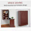 Bureau mural, bureau convertible escamotable, table d'ordinateur flottante avec tablettes