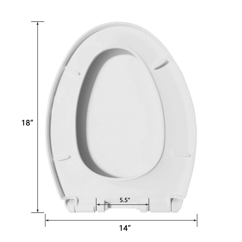 Siège de toilette allongé à fermeture rapide