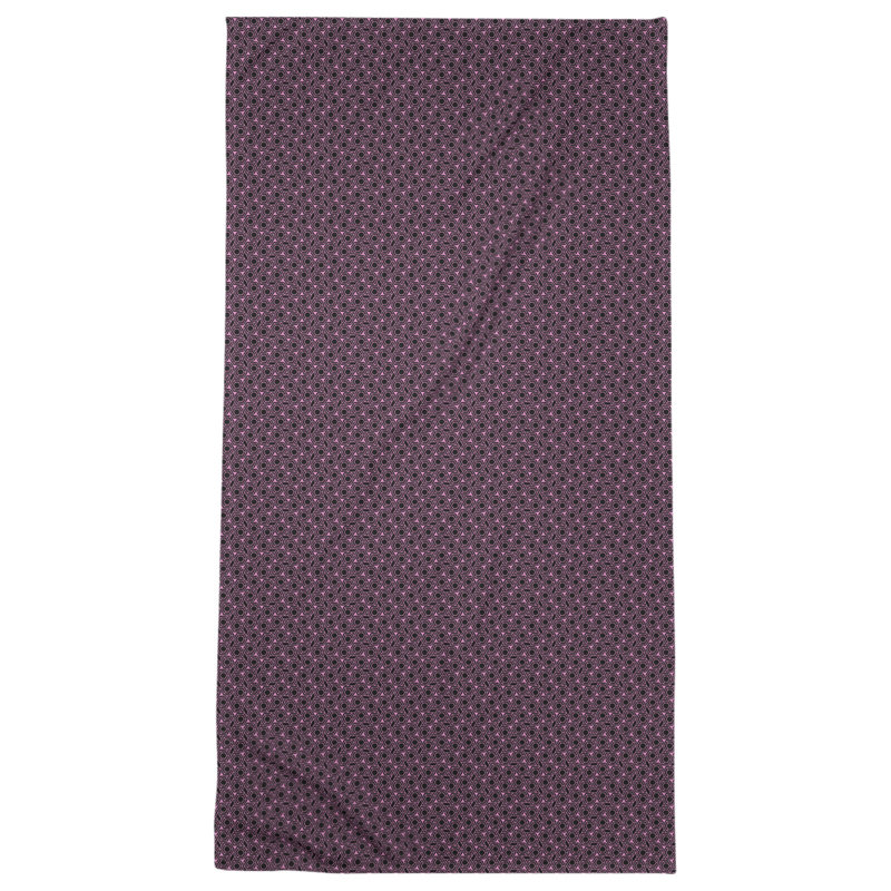 Serviette de bain hexagonale classique en treillis, Rose/noir