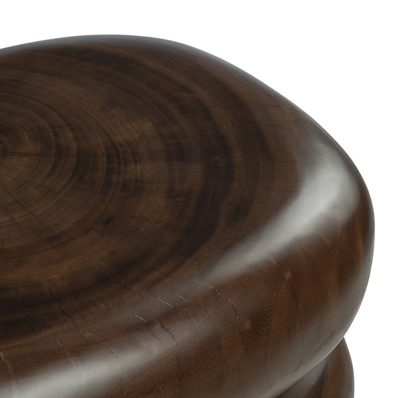 Oval Brown Solid Wood Accent_End Table