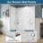 36" D X 60" W X 80" H 4-Piece Shower Wall Panel Surround Kit in Carrara White, Quick Install and Trimmable, 3/16" (5mm) Thick.