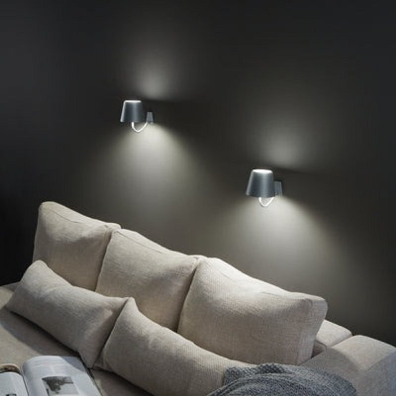 Poldina Pro Wall Lamp With Mounting Bracket, Dark Gray