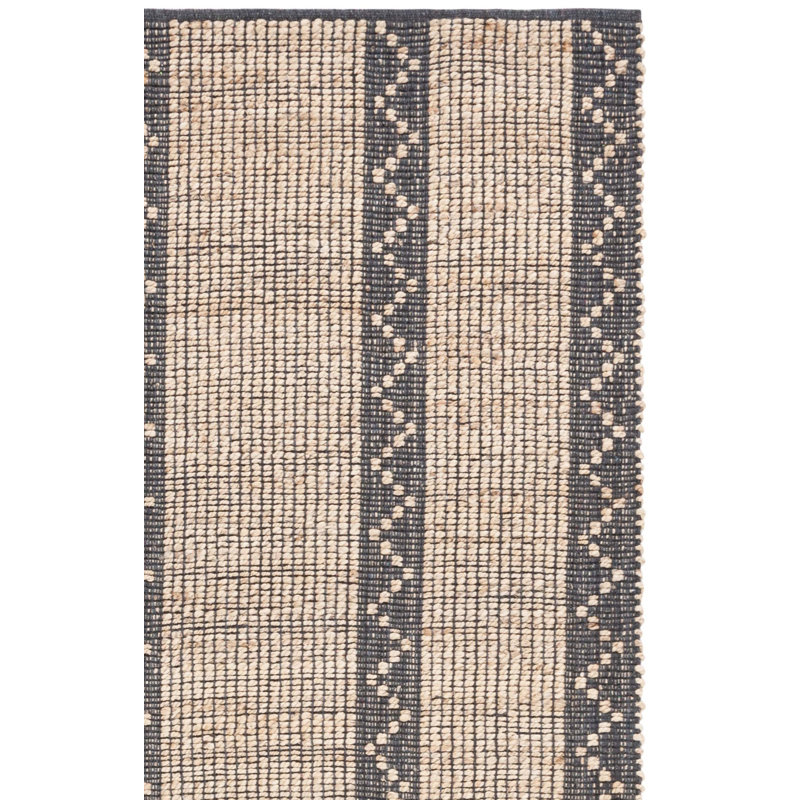 Tapis style sud-ouest en jute tissé à plat en fibre naturelle Iyadurai, Rectangle 8 pi x 10 pi