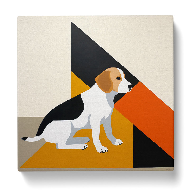 Beagle Suprematism No.4 - Wrapped Canvas, 50cm H x 50cm W x 3cm D