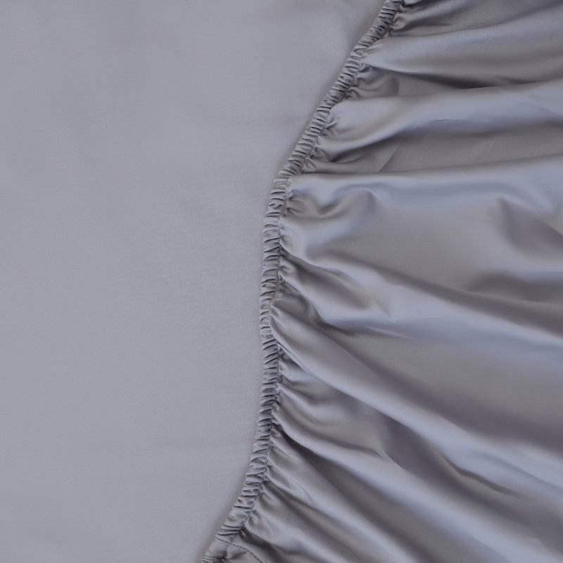 Drap-housse 100% coton 400 fils Sateen, Drap-housse de taille très grand, Gris clair