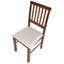 Set of 2 Dining Chairs ORONO Wood Dark Brown/ Light Beige