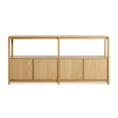 Open Plan Low Bookcase with Storage