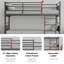 Lit superposé en métal, structure robuste robuste, idéale pour un usage commercial, camp pour enfants et abri, 39 po, noir-124066048
