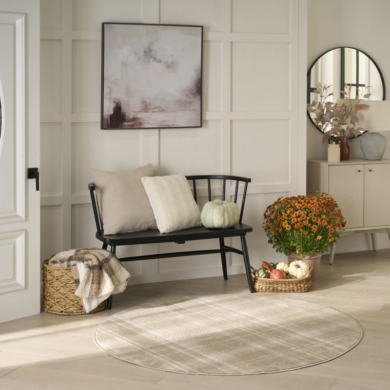 Xain Floral Area Rug, Round 5'3"