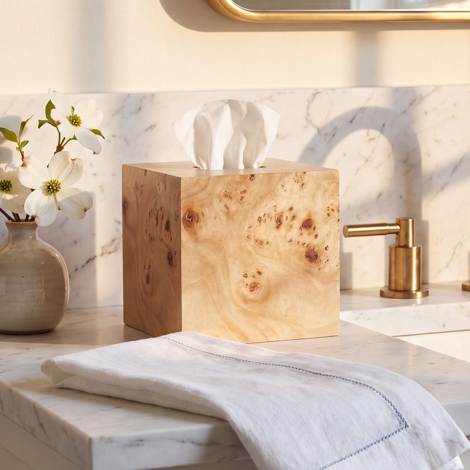 Durban Wood Tissue Box Cover