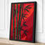 Crimson Bamboo Japandi - Wrapped Canvas-1309881762-1309881773