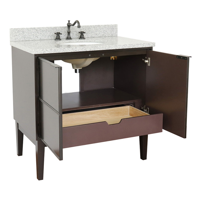 Ensemble de meuble-lavabo de salle de bain simple 37 po Salvaggio