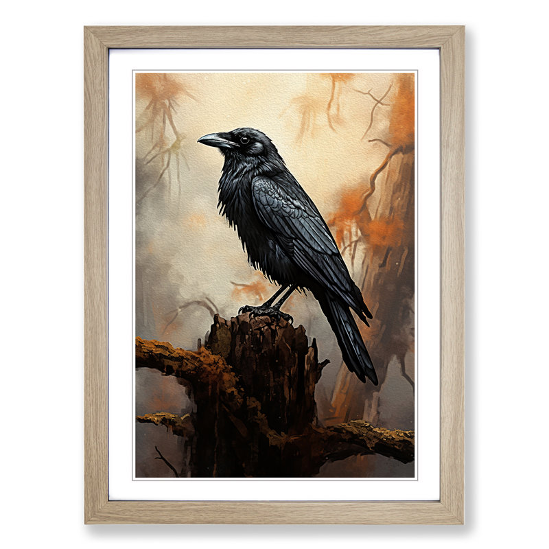 Single Picture Frame Print on Wood, Oak Framed, 64cm H x 46cm W