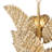 Banana Leaf 12-Light Chandelier - French Gold/Natural Seagrass